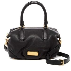 Marc By Marc Jacobs Black Satchel/Shoulder Bag with Gold Hardware